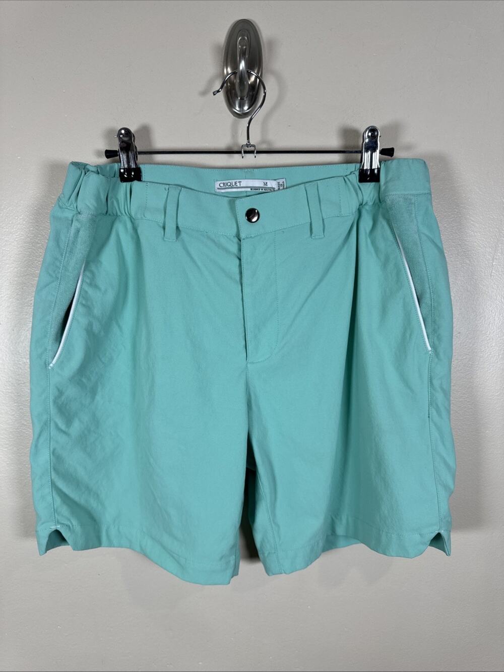 Criquet Men’s Shorts Chino Teal Preppy Tennis Old Money M